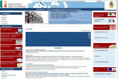 Home page Prefettura Catania