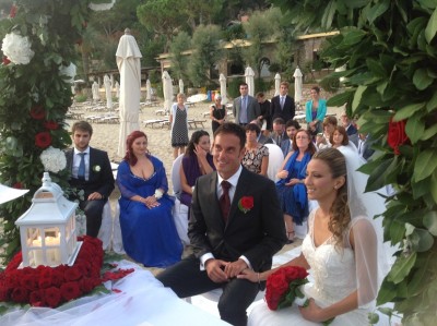 Foto Paolo Pizzo e Lavinia Bonessio durante le nozze